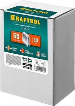 KRAFTOOL тип 18GA (55/90/C) 30 мм, 5000 шт, скобы для степлера (31789-30)