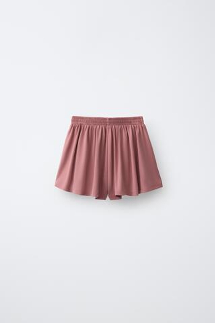 ZARA СВОБОДНЫЕ ШОРТЫ ДЛЯ СПОРТА, ПУДРОВО-РОЗОВЫЙ