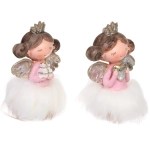 Фигурка «Нежный ангел» 8*7*11,5 см, Розовый/белый (микс)