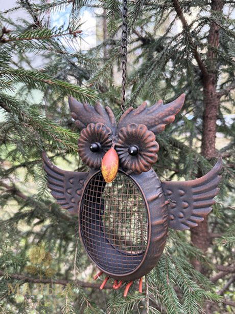 Кормушка для птиц CAMPO Home & Garden "Сова" подвесная металлическая