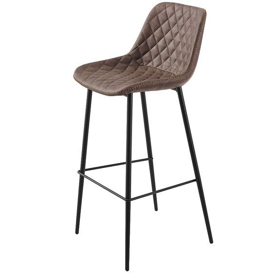 Барный стул Narro 66 см, коричневый на черных металлических ножках | Купить в Hallberg.ru