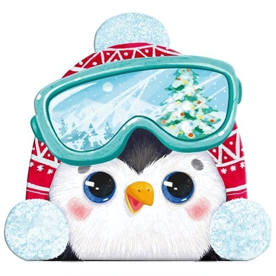 Блокнот НОВОГОДНИЙ ПИНГВИН 12*11,7 см 30л