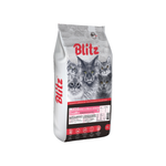 Сухой корм для взрослых кошек Ягнёнок Blitz Sensitive Lamb Adult Cats All Breeds 10кг