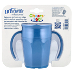 Dr. Brown's, Milestones ™, Cheers360 ™, переходная чашка без носика, от 6 месяцев, синий цвет, 200 мл (7 унций)