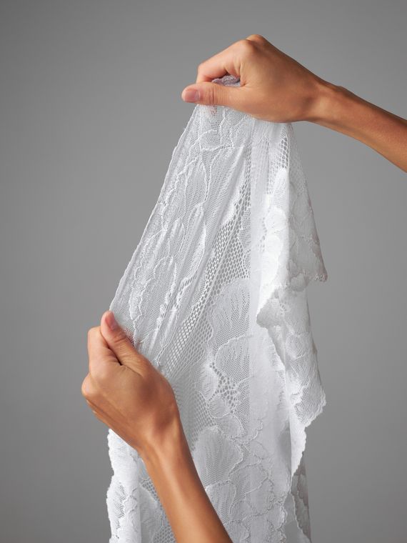 03-250 ОПТ Кружево эластичное 22 см, белый