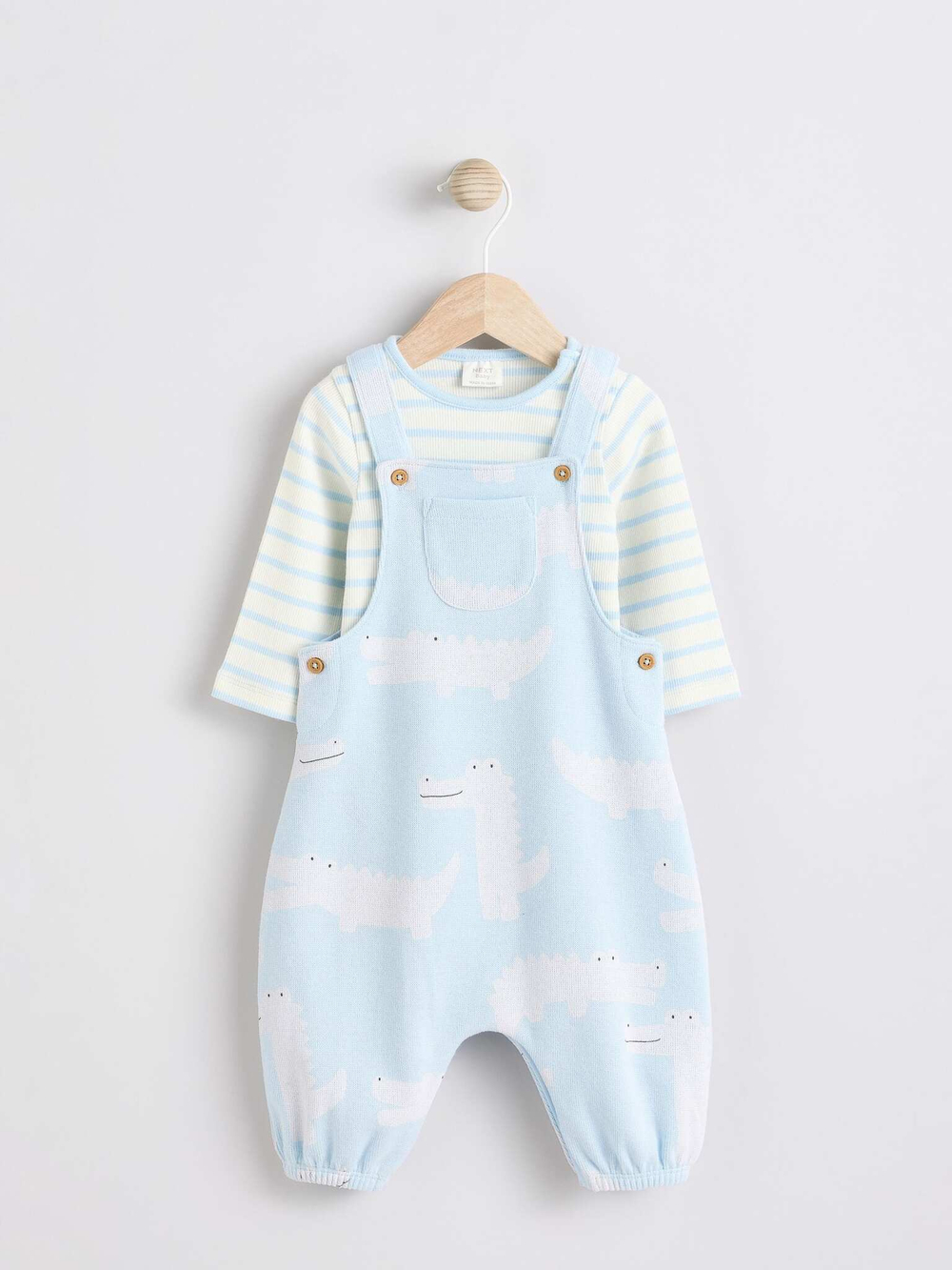Комбинезон и боди в комплекте для малышей Next E47-394, Молочный, Голубой