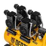 Компрессор безмасл. малошумный DLP -3000/50, 3 кВт, 2х1,5 кВт,50 л, 2850 об/мин,500 л/мин Denzel