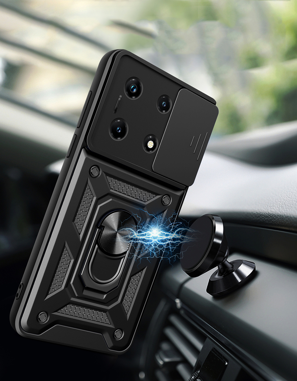 Чехол с кольцом Bumper Case для Infinix Note 30 Pro