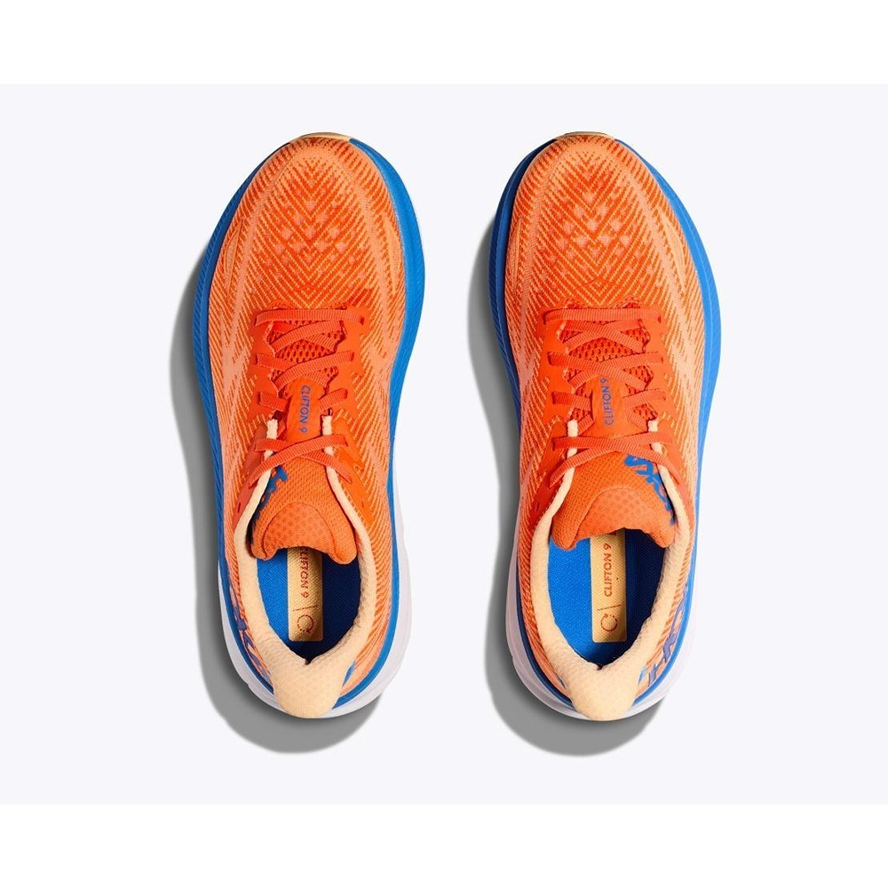Кроссовки мужские HOKA M CLIFTON 9 WIDE VIBRANT ORANGE / IMPALA