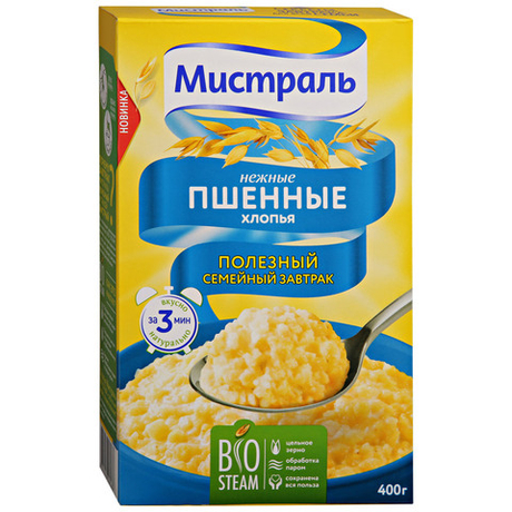 Хлопья Мистраль 400г Пшенные нежные