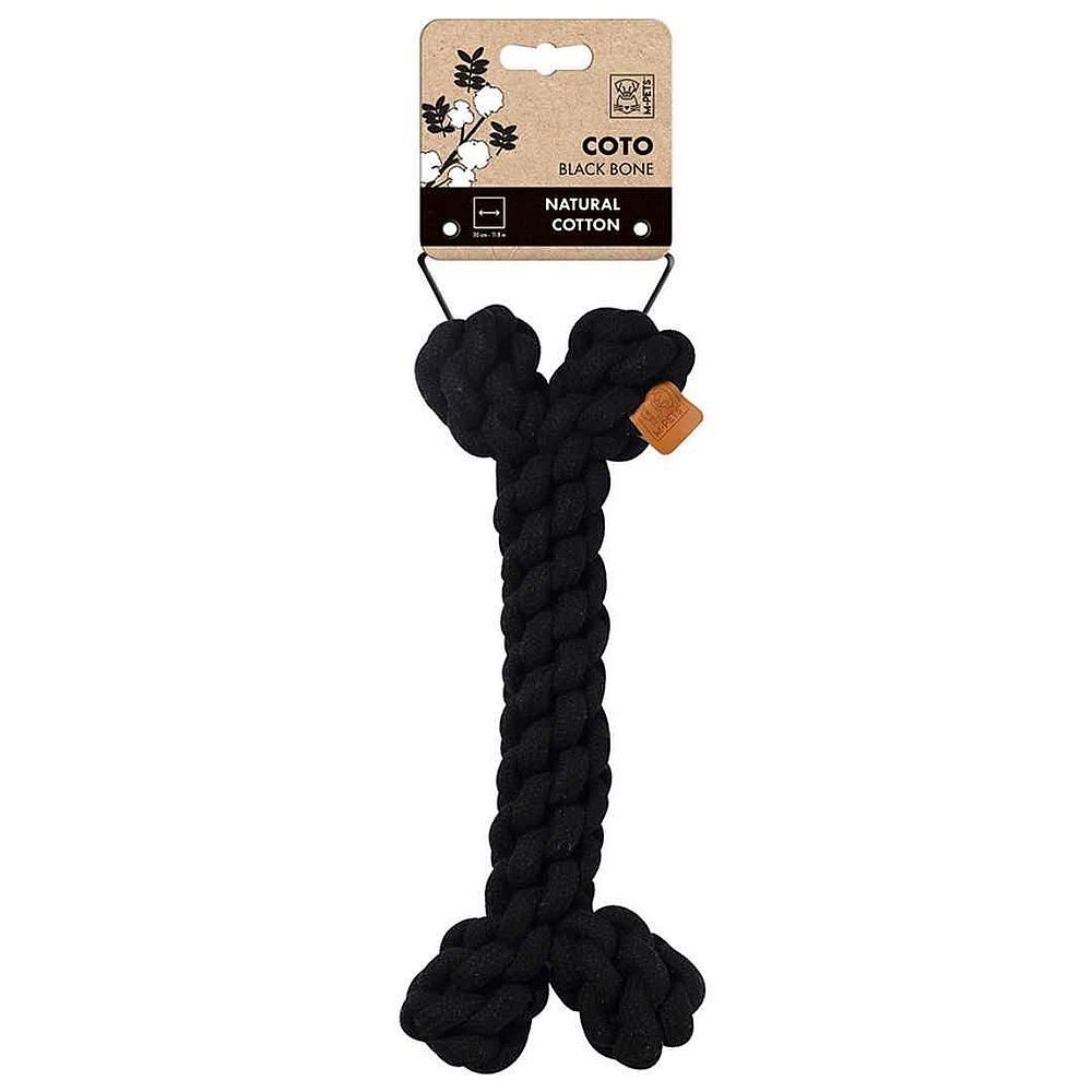 Игрушка для собак M-PETS COTO BLACK BONE косточка черная 30 см (хлопок) 10649008