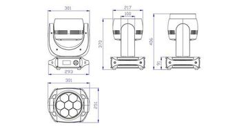 SILVER STAR SS9361XHE PLUTO 2000XE HEX вращающаяся голова Wash, 420Вт