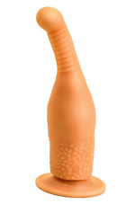 Универсальный анально-вагинальный фаллоимитатор на присоске (телесный) (Цвет: телесный)