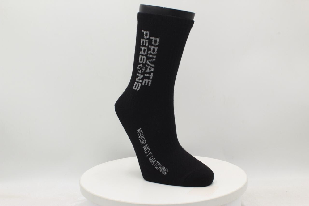 PP LOGO SOCKS BLACK (3 PACK)