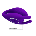 Фиолетовый U-образный вибратор для пар с пультом ДУ Pretty Love Bill BI-014700W