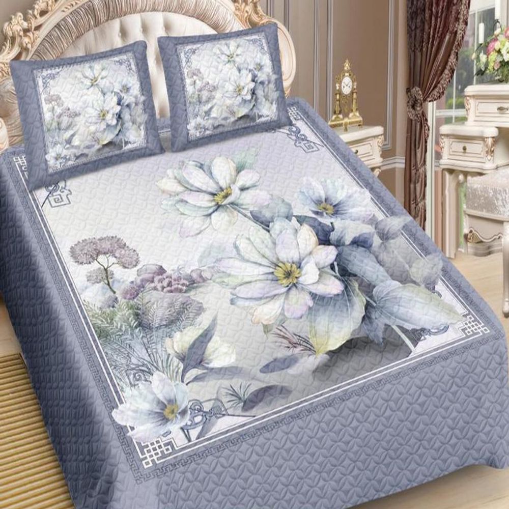 Покрывало шёлк с наволочками "РУ. ВИКТОРИЯ", Россия. Покрывало шёлк с наволочками "РУ. ВИКТОРИЯ", Россия.