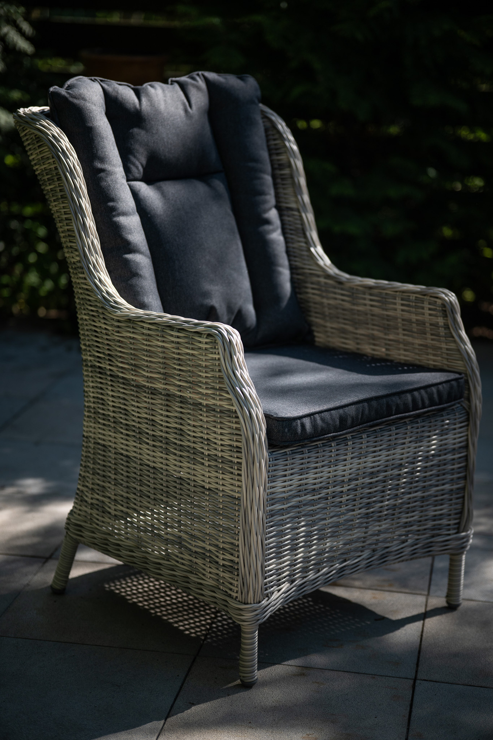 Кресло из искусственного ротанга Бергамо серый