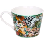 Кофейный набор 4 предмета «Цветочная радуга» (2 кружи 120мл+2 блюдца)