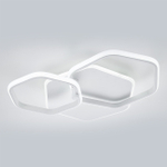 Потолочный светодиодный светильник 140Вт, 5319лм, 3000-6000K, Ra>80, плавная регулировка мощности, изменение цветовой температуры, ночник, пульт, металл/акрил, белый