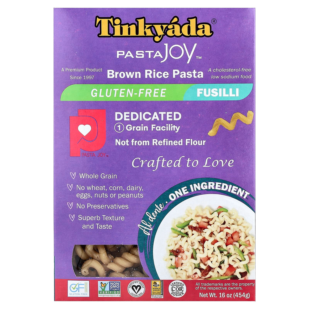 Tinkyada, паста из коричневого риса, фузилли, 454 г (16 унций)