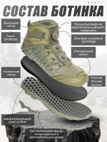 Полуботинки ESDY Средние Олива