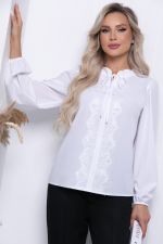 Блуза "Шарлиз" Б7255 (вайт) LT Collection (Акция)
