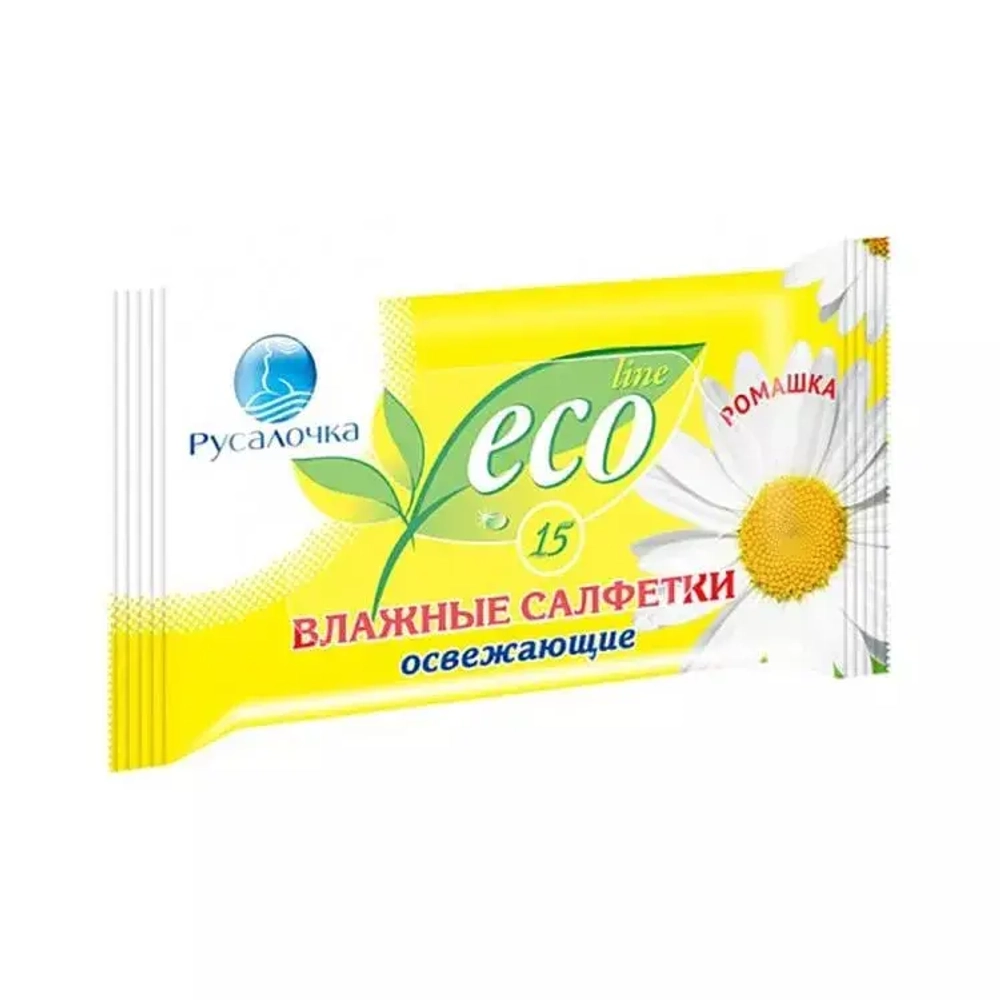 Салфетки влажные EСO LINE Ромашка 15 шт
