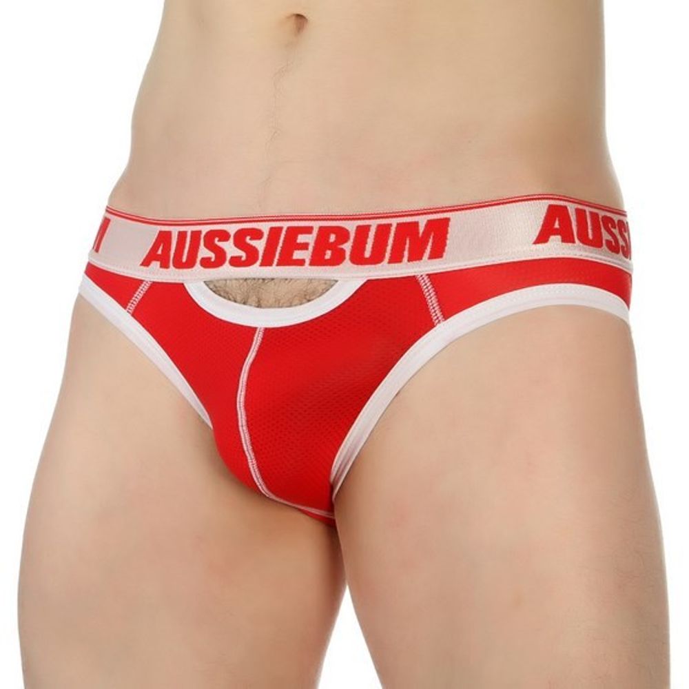 Мужские трусы брифы красные AussieBum RED Brief