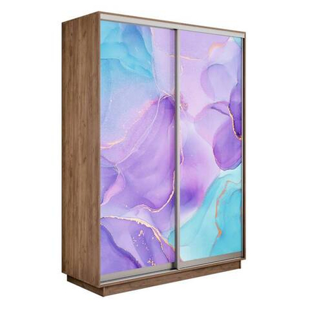 Экспресс Фото Дуо Шкаф-купе двухдверный (Абстракция фиолетовая)