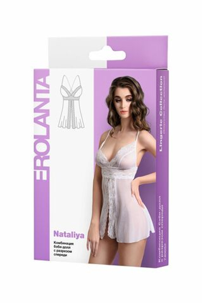 Комбинация бэби-долл с разрезом спереди Nataliya (Размер: 42-44) (Цвет: белый)
