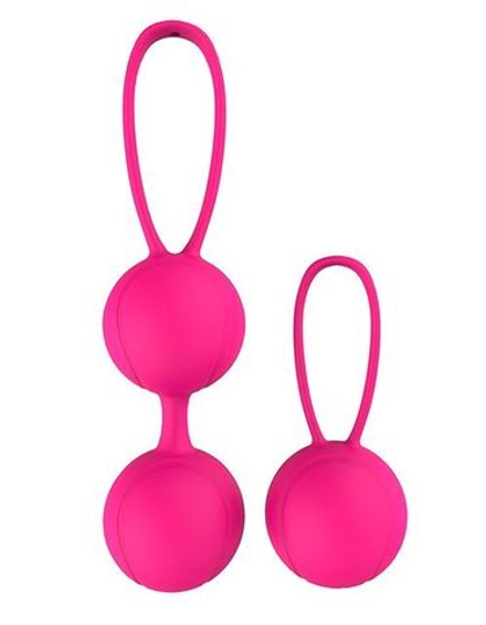 Набор розовых вагинальных шариков PLEASURE BALLS   EGGS DUO BALL SET