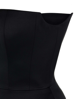 Корсет с баской из атласа