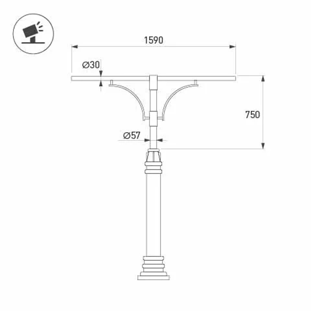 Кронштейн OXOR-SB1-2 BLACK (Arlight, Сталь) 051632