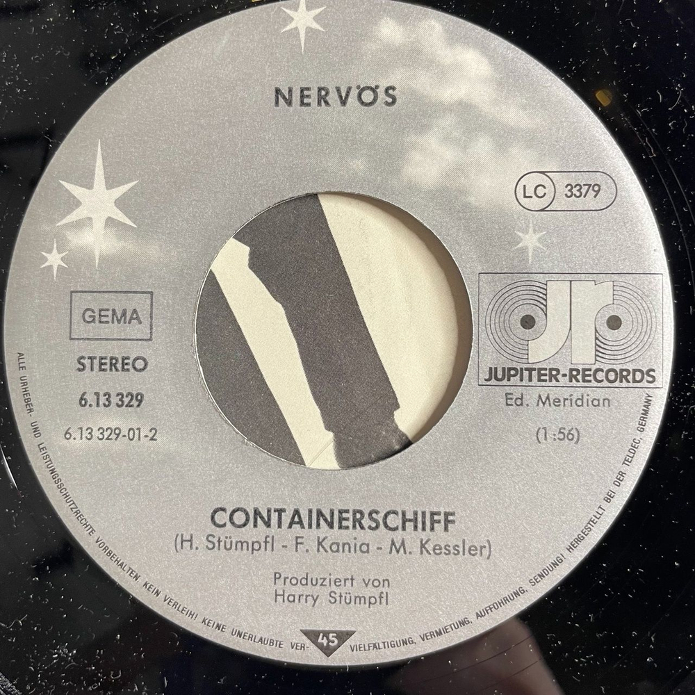 Винтажная виниловая пластинка LP Nervos Korperchemie, Containerschiff (Germany 1982) 7 дюймов, 45 RPM, Single