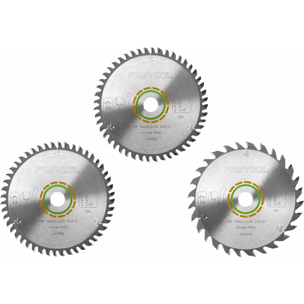 Комплект пильных дисков KSB-SORT/3 W 160x2,2 FESTOOL 578565