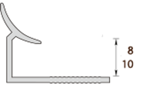 Раскладка внутренняя для керамической плитки Идеал 10 мм 001 белый 2500 мм