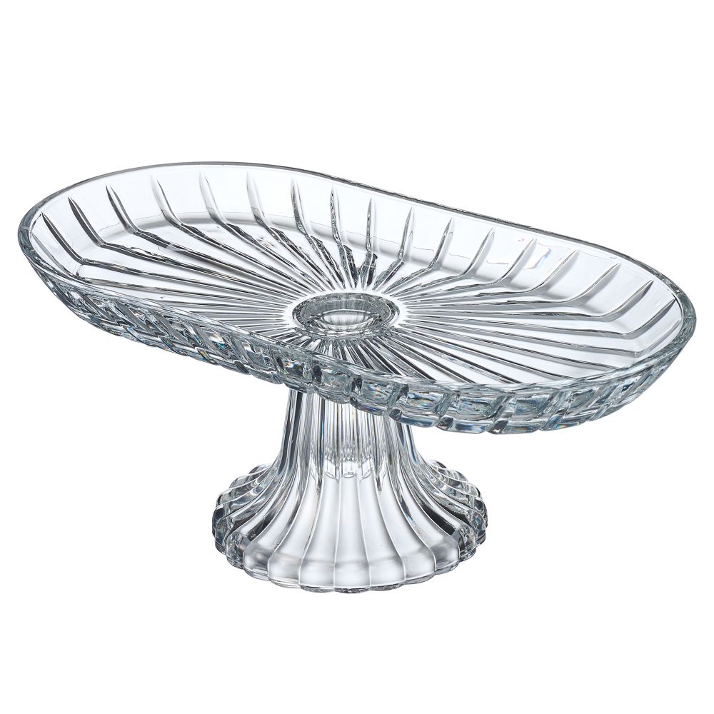 БЛЮДО НА НОЖКЕ ОВАЛЬНОЕ 28*14*12 СМ