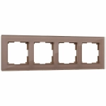 Рамка на 4 поста Favorit (латте, стекло) W0041142