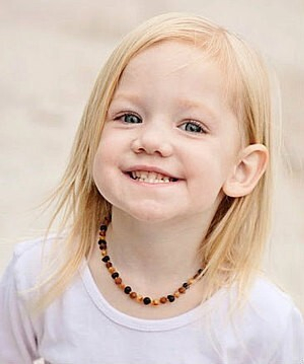 Янтарные детские бусы Леснушки