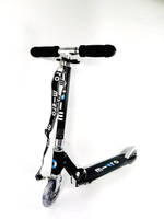 Самокат Micro Sprite чёрный LED + Ремень для переноски черный