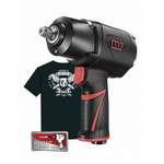 Гайковерт пневматический ударный 1/2&quot;, 1627 Нм, система &laquo;EZ Grease&raquot; MIGHTY SEVEN (M7) NC-4255QH01, футболка в подарок