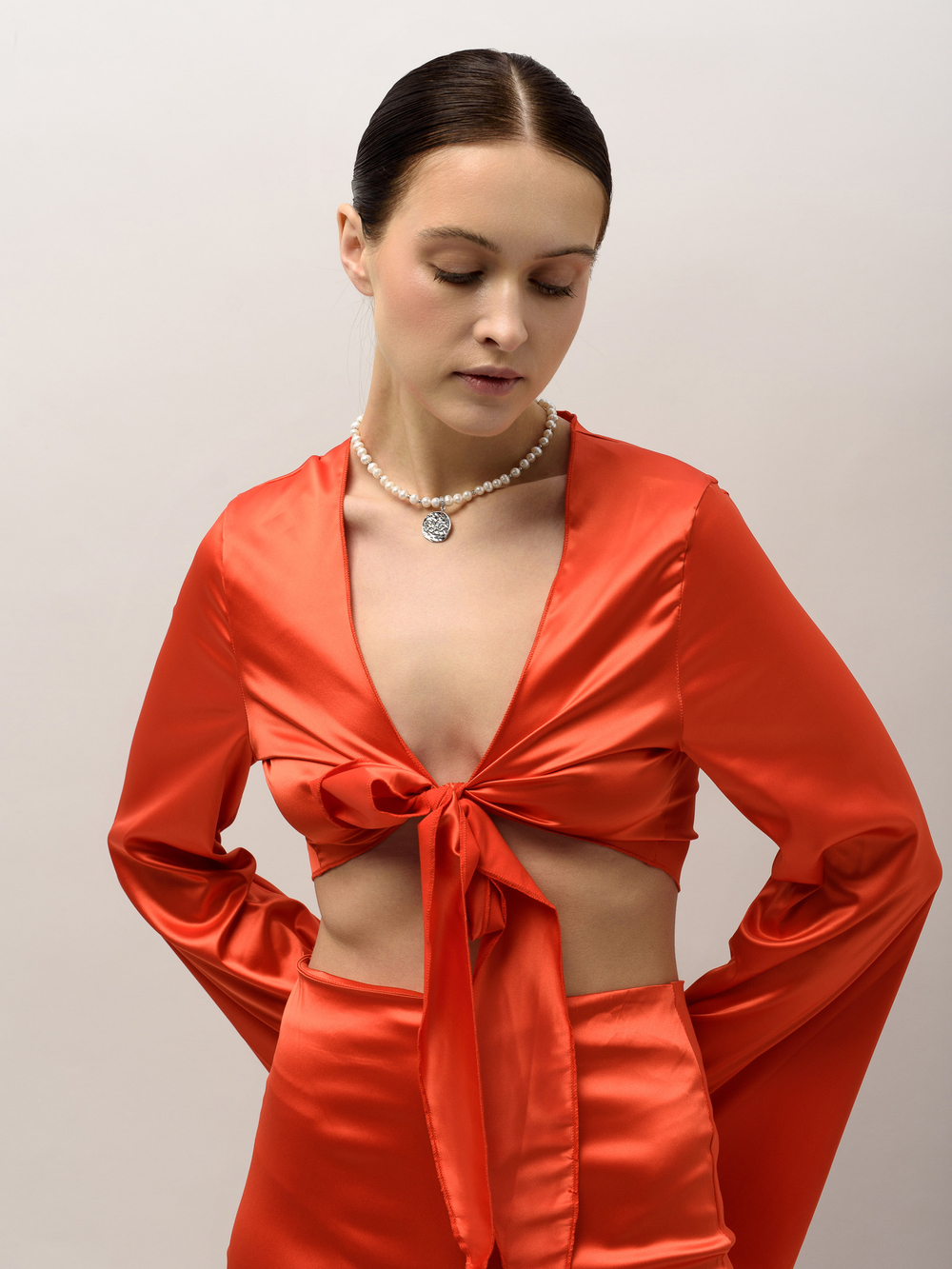 Чокер "Lotus pearl" Silver