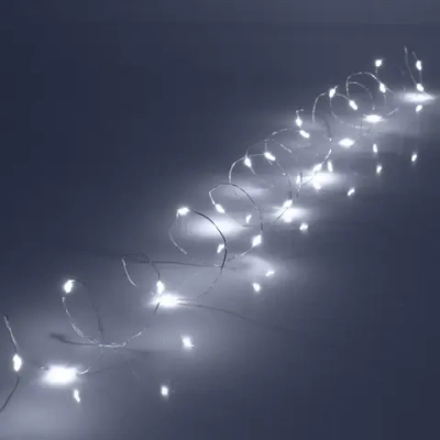 Гирлянда для дома НИТЬ «Роса» 20 м 200 ламп LED, 8 реж,IP-20, Белый