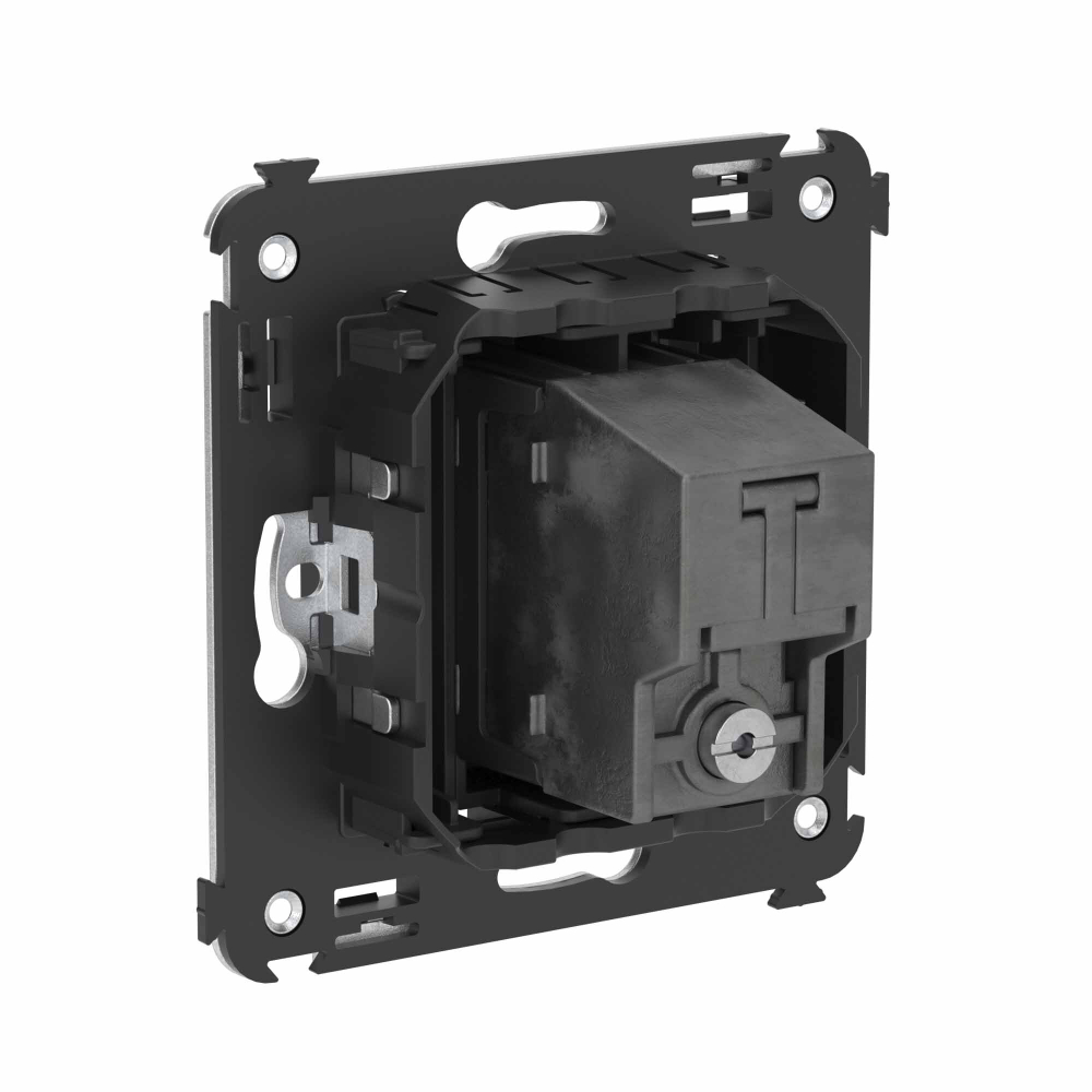 Розетка TV оконечная в стену, "Avanti", "Черный матовый"