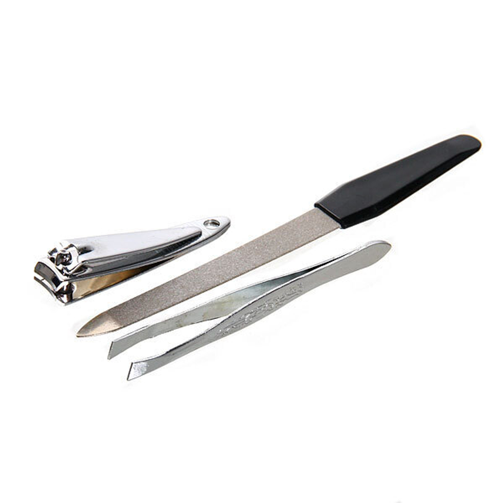 Маникюрный набор на блистере, 3 предмета «Ultramarine - Ваши ручки» (пилка металлическая, кусачки и пинцет)✦