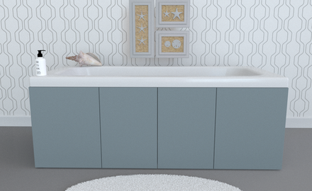 Экран под ванну комбинированный TR-9-224 ниагара матовый soft touch