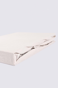 Сатиновая простынь на резинке EcoCotton 120х200 | бежевая