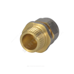 Муфта МП латунь никель обжим Дн 20х3/4" НР ГОСТ 32415-2013 7001 Aquasfera 7001-04