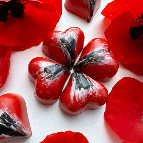 380 | Форма для шоколадных изделий &quot;Сердечко&quot; (275*175 мм)