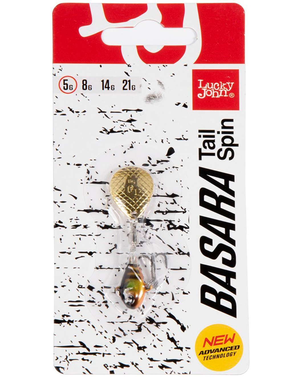 Тейл-спиннер Lucky John BASARA TAIL SPIN 21.0г 001 в блистере